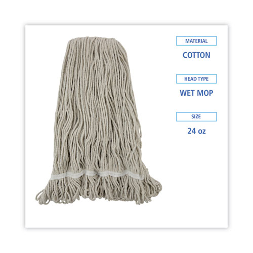 Picture of Pro Loop Web/Tailband Wet Mop Head, Cotton, 24oz, White