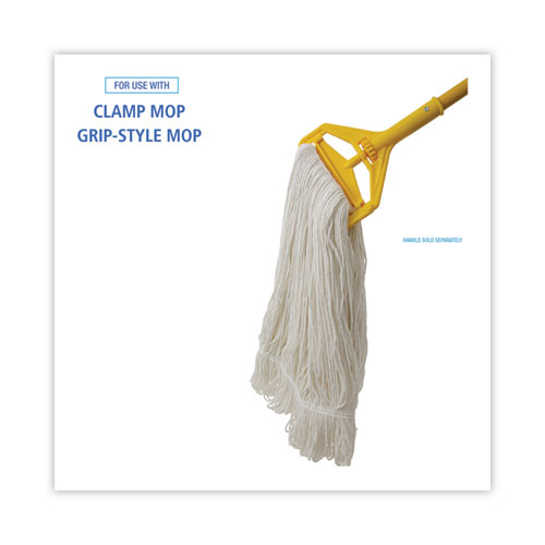 Picture of Pro Loop Web/Tailband Wet Mop Head, Rayon, 24oz, White, 12/Carton