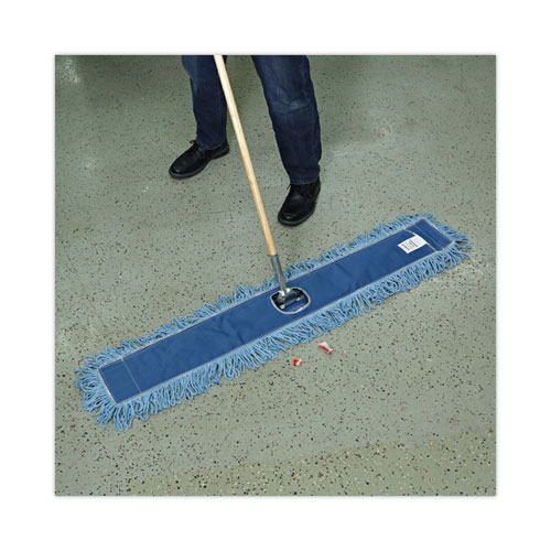 Picture of Dust Mop Head, Cotton/Synthetic Blend, 48" x 5", Blue