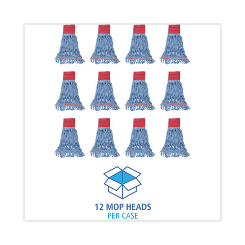 Picture of Pro Loop Web/Tailband Mop Head, Blue, Large, 12/Carton