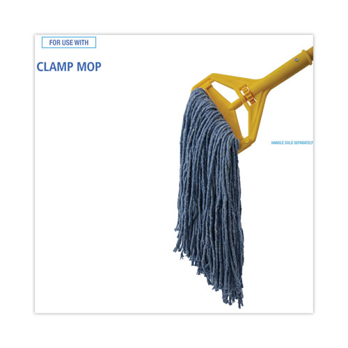 Picture of Mop Head, Standard Head, Cotton/Synthetic Fiber, Cut-End, #20, Blue, 12/Carton