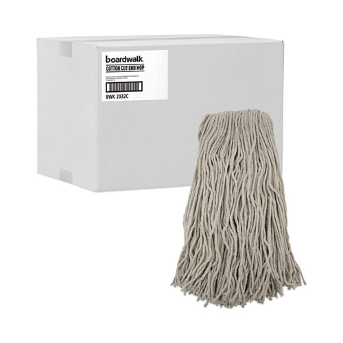 Picture of Cut-End Wet Mop Head, Cotton, No. 32, White, 12/Carton