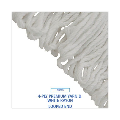 Picture of Pro Loop Web/Tailband Wet Mop Head, Rayon, #24 Size, White, 12/Carton