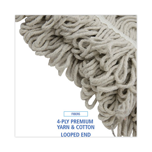 Picture of Mop Head, Loop Web/Tailband, Value Standard, Cotton, No. 32, White, 12/Carton