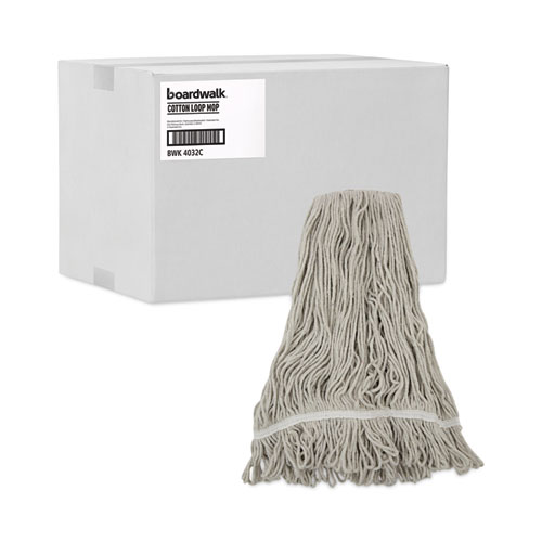 Picture of Mop Head, Loop Web/Tailband, Value Standard, Cotton, No. 32, White, 12/Carton