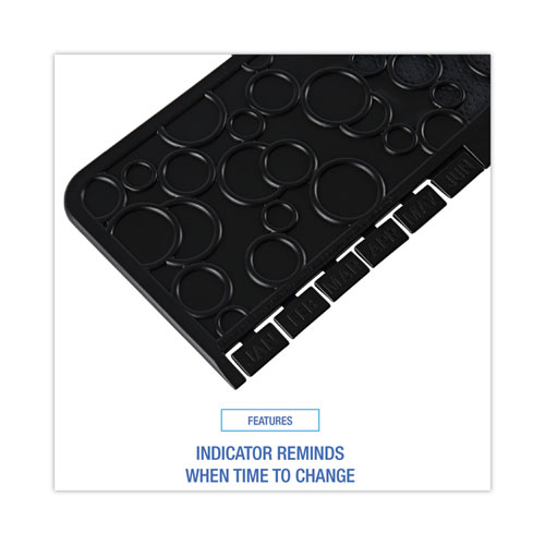 Picture of Commode Mat 2.0 Disposable Toilet Floor Mat, Non-Slip Rubber, 22 x 22, Black, 6/Carton