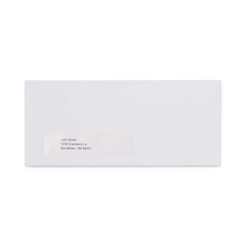 Picture of Open-Side Business Envelope, 1 Window, #10, Commercial Flap, Gummed Closure, 4.13 x 9.5, White, 250/Box