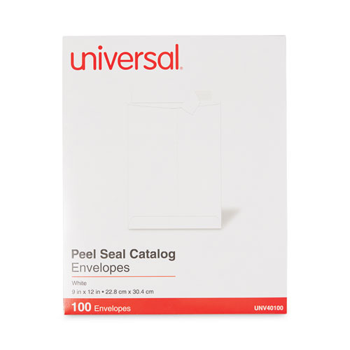 Picture of Peel Seal Strip Catalog Envelope, #10 1/2, Square Flap, Self-Adhesive Closure, 9 x 12, White, 100/Box