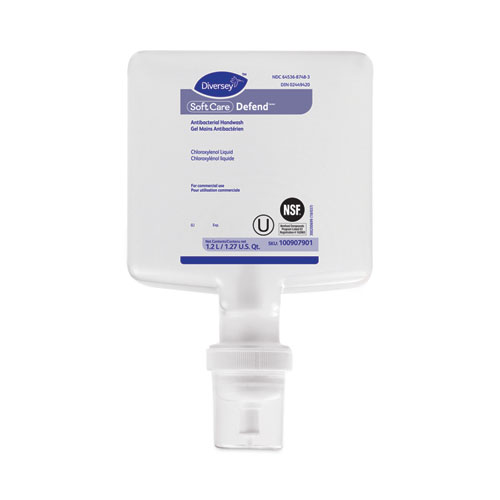 Picture of Soft Care Defend Handwash Refill for IntelliCare Dispensers, Fragrance-Free, 1.2 L, 6/Carton