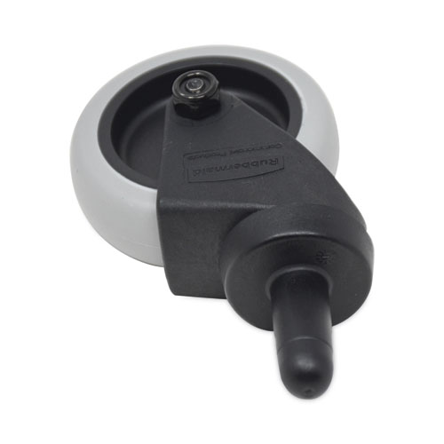 Picture of Replacement Bayonet-Stem Swivel Casters, Grip Ring Stem, 3" Soft Rubber Wheel, Black