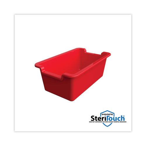 Picture of Antimicrobial Rectangle Storage Bin, Red