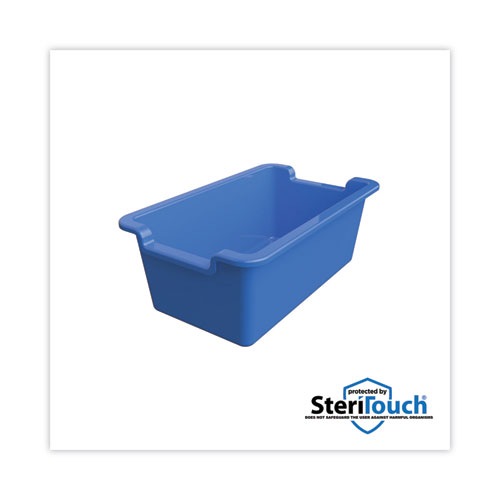Picture of Deflecto Antimicrobial Kids Rectangle Storage Bin, Blue