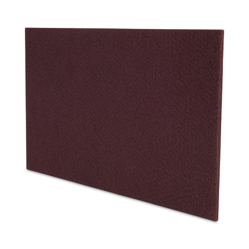 Picture of Deep Scrub Pads, 28 x 14, Maroon, 10/Carton