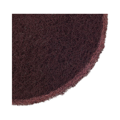 Picture of Deep Scrub Pads, 20" Diameter, Maroon, 10/Carton