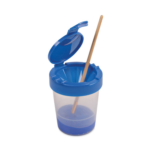 Picture of Deflecto Antimicrobial Kids No Spill Paint Cup, 3.46 w x 3.93 h, Blue
