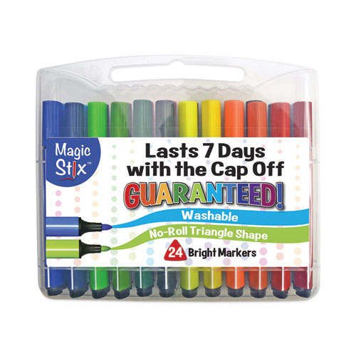 Picture of Magic Stix Markers, Medium Bullet Tip, Assorted Colors, 24/Pack