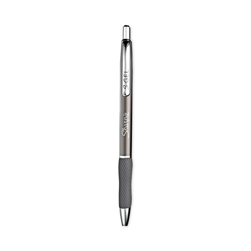 S-Gel+Premium+Metal+Barrel+Gel+Pen%2C+Retractable%2C+Medium+0.7+mm%2C+Black+Ink%2C+Black+Barrel%2C+2%2FPack