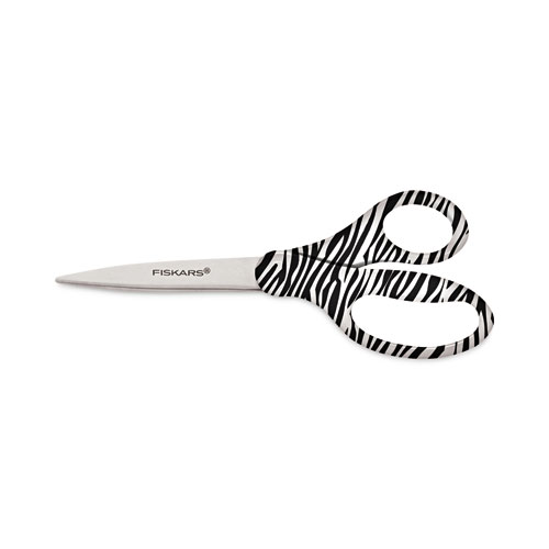 Picture of Performance Designer Zebra Scissors, 8" Long, 1.75" Cut Length, Black/White Straight Handle