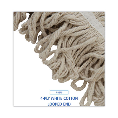 Picture of Mop Head, Pro Loop Web/Tailband, Premium Standard Head, Cotton, 32-Oz., White