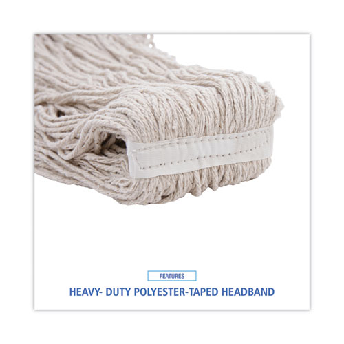 Picture of Mop Head, Pro Loop Web/Tailband, Premium Standard Head, Cotton, 32-Oz., White