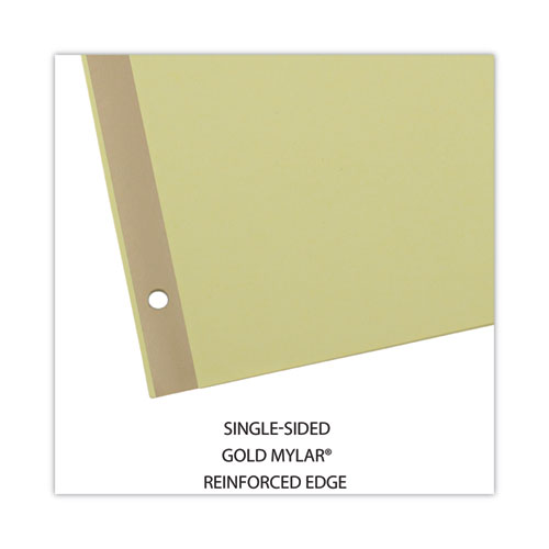 Picture of Deluxe Preprinted Simulated Leather Tab Dividers with Gold Printing, 25-Tab, A to Z, 11 x 8.5, Buff, 1 Set