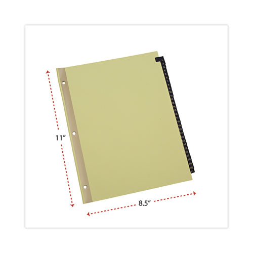 Picture of Deluxe Preprinted Simulated Leather Tab Dividers with Gold Printing, 31-Tab, 1 to 31, 11 x 8.5, Buff, 1 Set