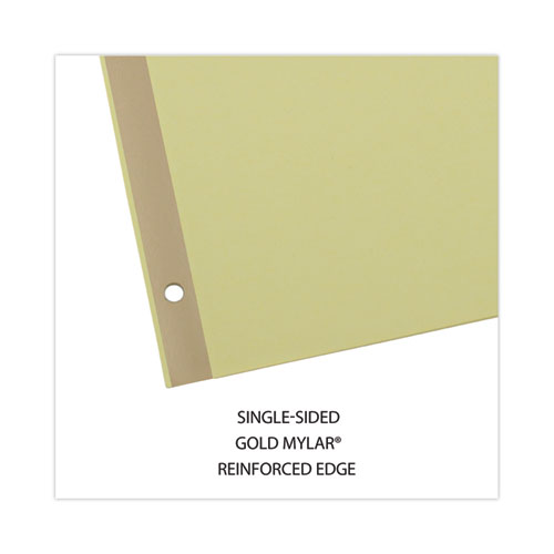 Picture of Deluxe Preprinted Simulated Leather Tab Dividers with Gold Printing, 31-Tab, 1 to 31, 11 x 8.5, Buff, 1 Set