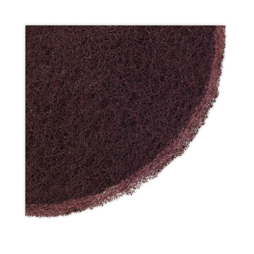 Picture of Deep Scrub Pads, 16" Diameter, Maroon, 10/Carton