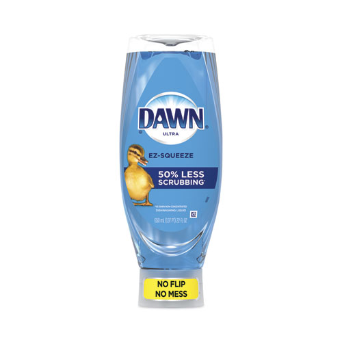 Picture of Ultra Liquid Dish Detergent, Dawn Original, Three 22 oz E-Z Squeeze Bottles, 2 Sponges