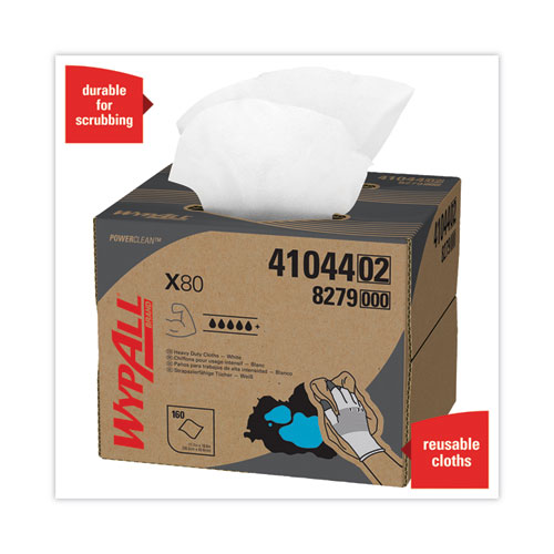 Picture of X80 Cloths, HYDROKNIT, BRAG Box, 11.1 x 16.8, White, 160/Carton