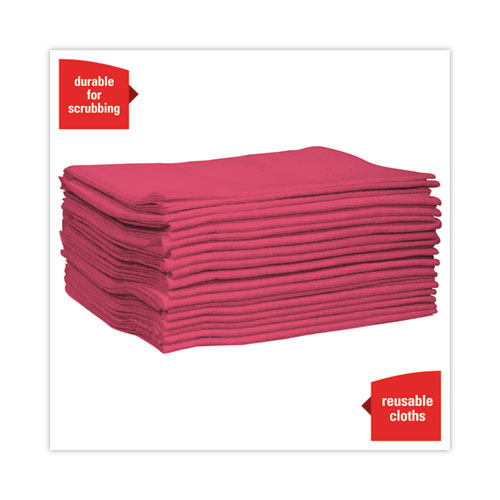 Picture of Power Clean X80 Heavy Duty Cloths,, 12.5 x 12, Red, 50/Box, 4 Boxes/Carton