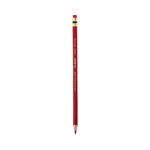 Picture of Col-Erase Pencil with Eraser, 0.7 mm, 2B, Carmine Red Lead, Carmine Red Barrel, Dozen