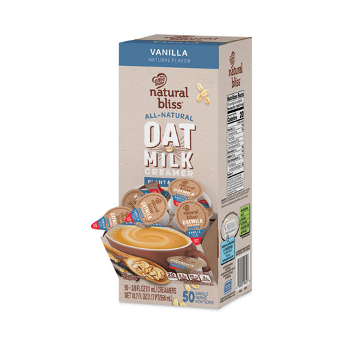 Picture of Natural Bliss Dairy Creamers, Vanilla Oatmilk, 0.38 oz, Mini Cups, 50/Box