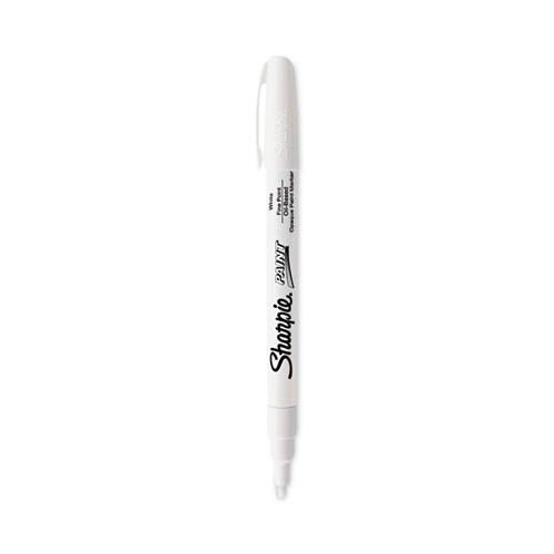 Picture of Permanent Paint Marker, Fine Bullet Tip, White, Dozen