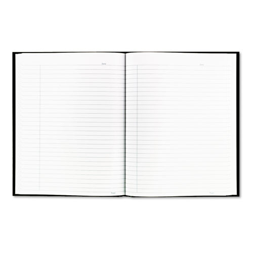 Picture of Business Notebook with Self-Adhesive Labels, 1-Subject, Medium/College Rule, Black Cover, (192) 9.25 x 7.25 Sheets