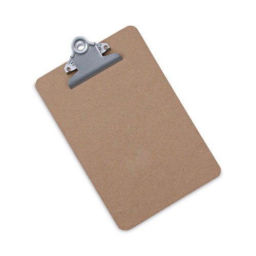 Picture of Hardboard Clipboard, 0.75" Clip Capacity, Holds 5 x 8 Sheets, Brown