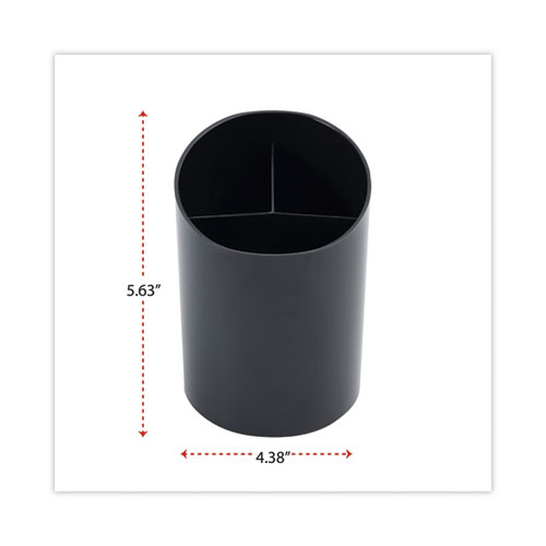 Picture of Recycled Big Pencil Cup, Plastic, 4.38" Diameter x 5.63"h, Black