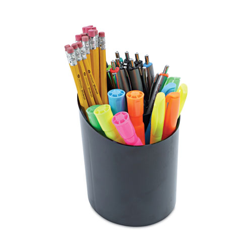 Picture of Recycled Big Pencil Cup, Plastic, 4.38" Diameter x 5.63"h, Black