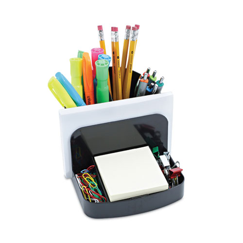 Picture of Deluxe Message Center, 6 Compartments, Plastic, 5.5 x 6.75 x 5, Black