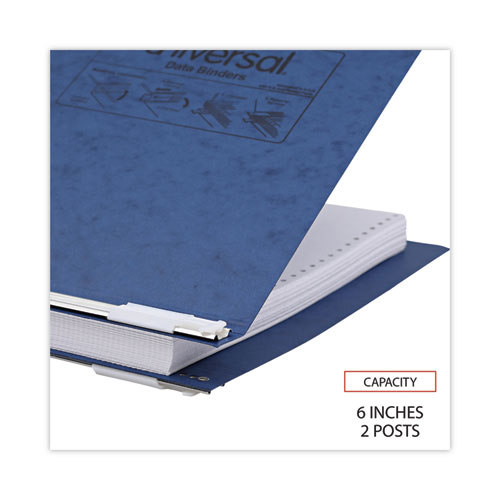 Picture of Pressboard Hanging Binder, 2 Posts, 6" Capacity, 9.5 x 11, Blue