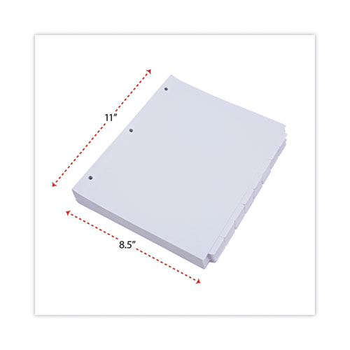 Picture of Self-Tab Index Dividers, 8-Tab, 11 x 8.5, White, 24 Sets