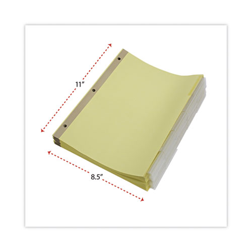 Picture of Deluxe Extended Insertable Tab Indexes, 5-Tab, 11 x 8.5, Buff, Clear Tabs, 24 Sets