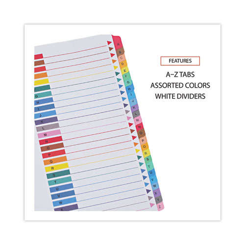 Picture of Deluxe Table of Contents Dividers for Printers, 26-Tab, A to Z, 11 x 8.5, White, 1 Set