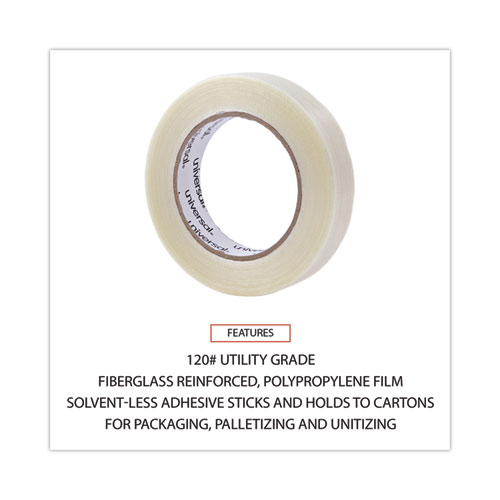 Picture of 120# Utility Grade Filament Tape, 3" Core, 24 mm x 54.8 m, Clear