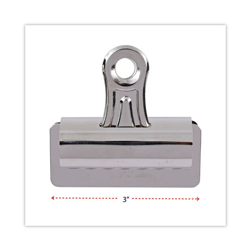 Picture of Bulldog Clips, Jumbo, Nickel, 12/Pack