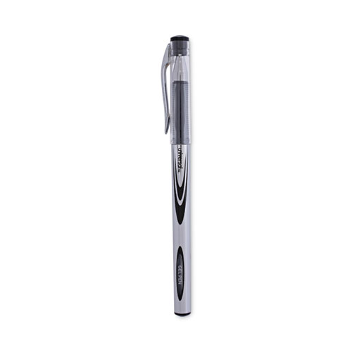 Picture of Gel Pen, Stick, Medium 0.7 mm, Black Ink, Silver/Black Barrel, Dozen