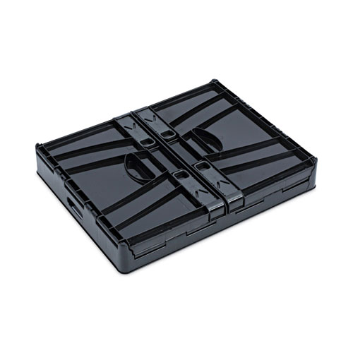 Picture of Collapsible Crate, Letter/Legal Files, 17.25" x 14.25" x 10.5", Black/Gray, 2/Pack