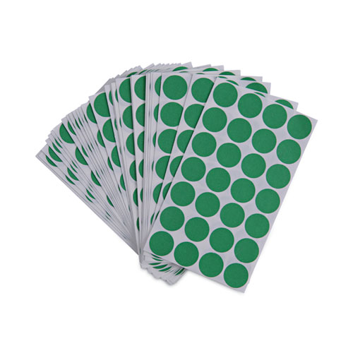 Picture of Self-Adhesive Removable Color-Coding Labels, 0.75" dia, Green, 28/Sheet, 36 Sheets/Pack