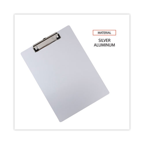 Picture of Aluminum Clipboard with Low Profile Clip, 0.5" Clip Capacity, Holds 8.5 x 11 Sheets, Aluminum