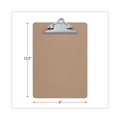 Picture of Hardboard Clipboard, 1.25" Clip Capacity, Holds 8.5 x 11 Sheets, Brown